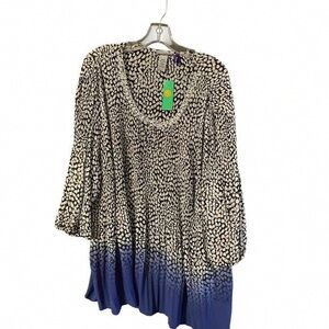 Catherines Black and Blue Tunic Top